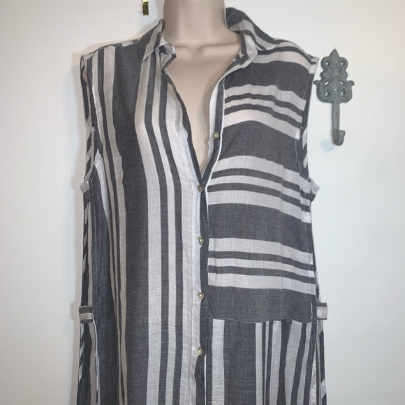 Topshop S Swim Cover Gray White - Picture 3 of 7